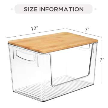 Extra Large Trash Bag Holder, Acrylic Garbage Bag Holder Dispenser with Lid for Kitchen and Under Sink