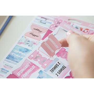 Peel and Stick Colorful Floral Bible Tabs