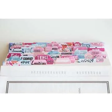 Colorful Floral Peel and Stick Bible Tabs for All