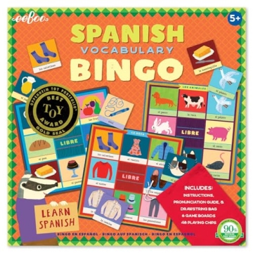 eeBoo Spanish Bingo Game Educational Fun for Kids