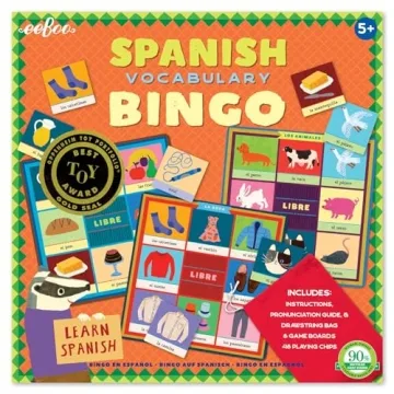 eeBoo Spanish Bingo Game Educational Fun for Kids