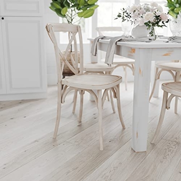 Merrick Lane Solid Wood Dining Table Seats 6 Rustic Charm