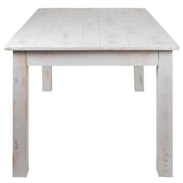 Merrick Lane Solid Wood Dining Table Seats 6 Rustic Charm