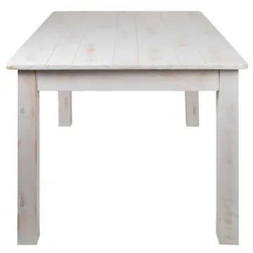 Merrick Lane Solid Wood Dining Table Seats 6 Rustic Charm