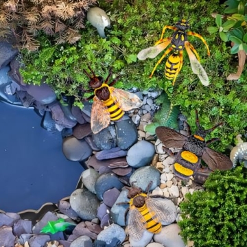 Charming 4 Pcs Bee Figurine Set for Play & Decor