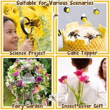 Charming 4 Pcs Bee Figurine Set for Play & Decor