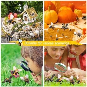 Charming 4 Pcs Bee Figurine Set for Play & Decor