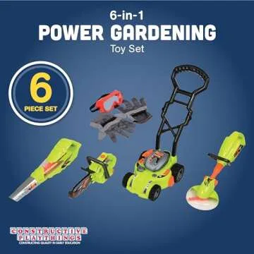 CP Toys 6-Piece Power Gardening Toy Set for Kids Ages 3+, Child Size Indoor/Outdoor Play Kids Tool S...