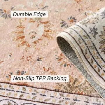 BRICHOEE Vintage Washable Area Rug for Stylish Comfort