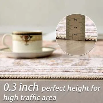 BRICHOEE Vintage Washable Area Rug for Stylish Comfort