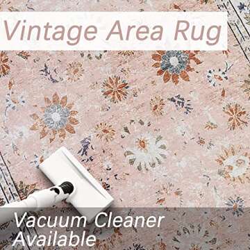 BRICHOEE Vintage Washable Area Rug for Stylish Comfort