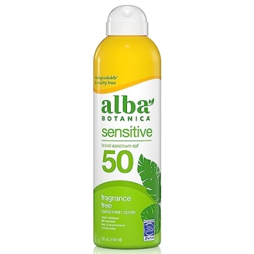 Alba Botanica Sensitive SPF 50 Sunscreen Spray Fragrance-Free