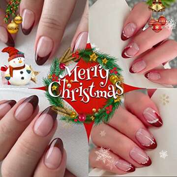 2000 Pieces French Manicure Nail Art Stickers, Self-Adhesive Nail Tips Guides for DIY Decoration Stencil Tools（3 White Half-Moon Shaped Designs,45 Sheets）