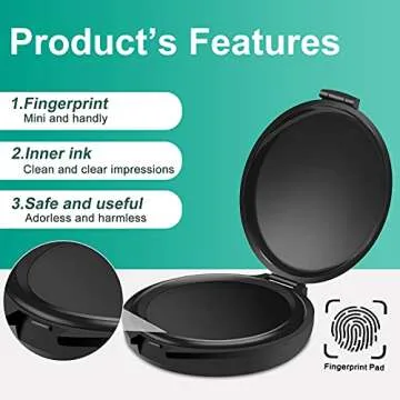 5 Pieces Fingerprint Ink Pads Thumbprint Ink Pads Black Ink Pad Stamp Pad for Office Notary Supplies Identification Notary Security ID Fingerprint Cards Law Enforcement Kit