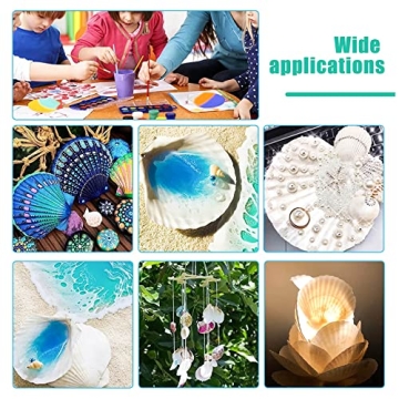 Giftvest 10PCS Natural White Scallop Shells for Crafts