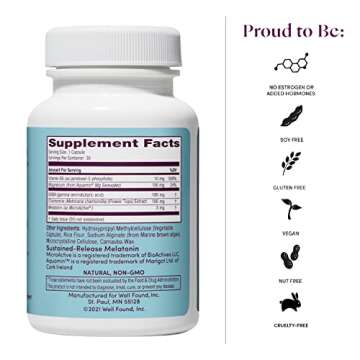 Womaness Let Me Sleep Supplement - Natural Sleep Aid with Melatonin 3mg, Magnesium, GABA and Chamomi...