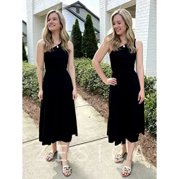 ZESICA Bohemian Floral One Shoulder Midi Dress - Beach Elegance