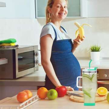 AiHeart Glass Tumbler with Lid and Straws,40oz Glass Cup with Handle,Drinking Glasses with Silicone Coaster,Glass Water Cup,Smoothie Cup,Beer Cup,Ice Coffee Cup,Fits In Cup Holder(Green)