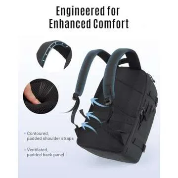 LIGHT FLIGHT Travel Backpack, TSA Friendly Flight Approved Carry on Backpack Water-resistant Lightweight Business Large Weekender Bag Casual Daypack 17.3" Laptop Backpack for Men Women,Grey