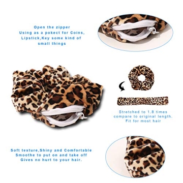 Velvet Scrunchies with Hidden Zipper - Stylish & Practical Hair Accessories