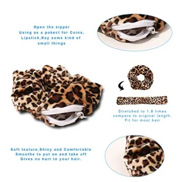 Velvet Scrunchies with Hidden Zipper - Stylish & Practical Hair Accessories