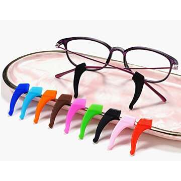 4 Pairs Premium Grade Soft Anti Slip Silicone Holder for Glasses Ear Hook (Transparent)