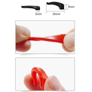 Secure and Comfortable Silicone Ear Hooks for Glasses