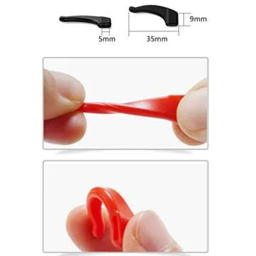 Secure and Comfortable Silicone Ear Hooks for Glasses