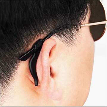 Secure and Comfortable Silicone Ear Hooks for Glasses