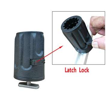 Brocraft Power Lock Rod Holder with Fishing Kayak Track Adaptor / Kayak Track Rod Holder