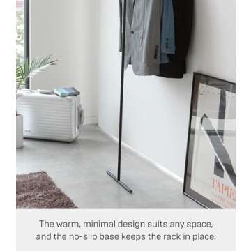 Yamazaki Slim Space-Saving Coat Rack for Modern Homes