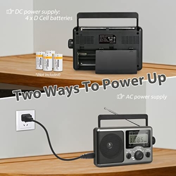 Greadio Portable AM FM Shortwave Radio Best Reception