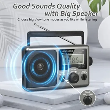 Greadio Portable AM FM Shortwave Radio Best Reception