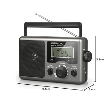 Greadio Portable AM FM Shortwave Radio Best Reception