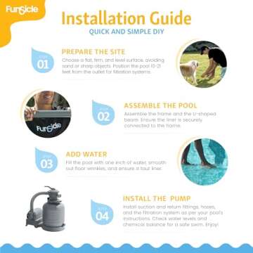 Funsicle Oasis Designer Outdoor Rectangular Frame Above Ground Swimming Pool Set with Accessories and Maintenance Kit, Dark Herringbone Gray