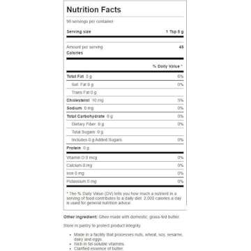 Simply Ghee Grass-Fed Ghee 16 oz for Healthy Cooking