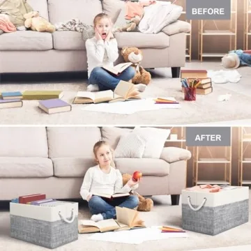 Fab Totes 3-Pack Foldable Storage Bins Stylish Organizers