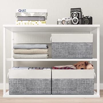 Fab Totes 3-Pack Foldable Storage Bins Stylish Organizers