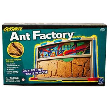 Educational Insights GeoSafari Ant Factory, Observe Live Ants (voucher included to order free ants) in Habitat, STEM Learning, Ages 5+