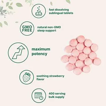 Micro Ingredients Melatonin Tablets 20mg Natural Strawberry Flavor