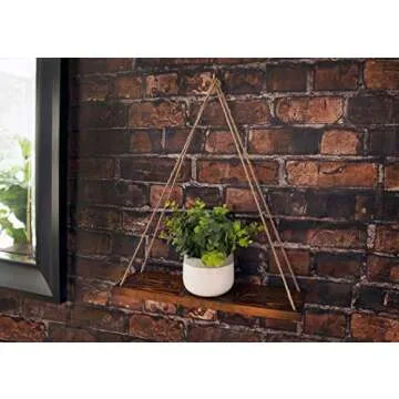 Rustic Hanging Swing Rope Floating Shelves for Home