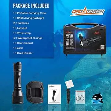 Orcatorch D550 Dive Light 1000 Lumens Waterproof Flashlight