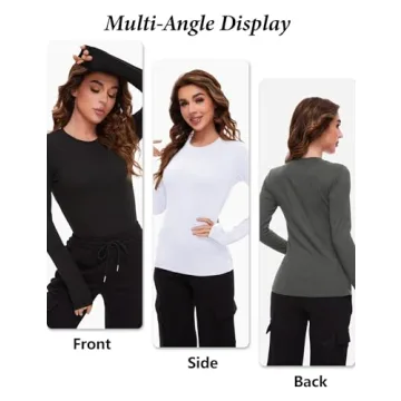 Dalavch Women's Fleece Lined Thermal Shirts for Winter Warmth