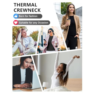 Dalavch Women's Fleece Lined Thermal Shirts for Winter Warmth