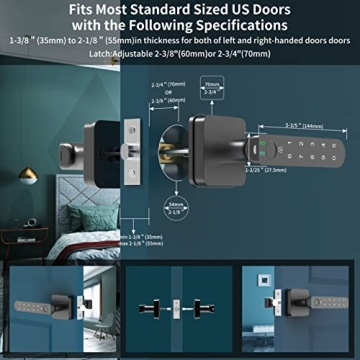 Foxgard Smart Fingerprint Door Lock with Keypad for Secure Access