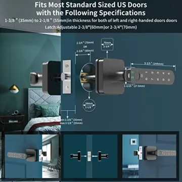 Foxgard Smart Fingerprint Door Lock with Keypad for Secure Access