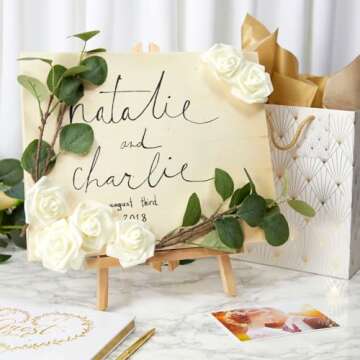 Bright Creations Unfinished Wood Panels for Painting, Blank Wooden Squares for Crafting, Art Pouring (11x14 in, 4 Pack)