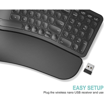 Ergonomic Split Keyboard with Cushioned Wrist Support