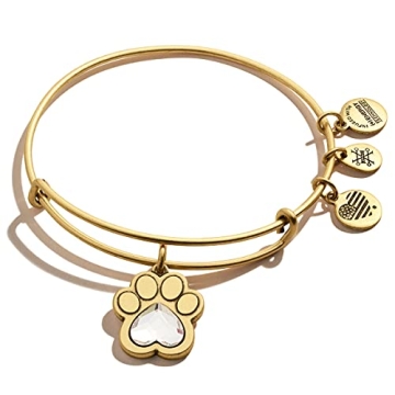 Alex and Ani Crystal Paw Prints Expandable Bangle for Women