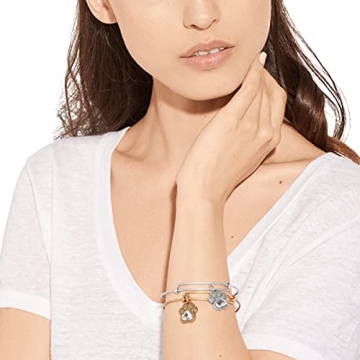 Alex and Ani Crystal Paw Prints Expandable Bangle for Women